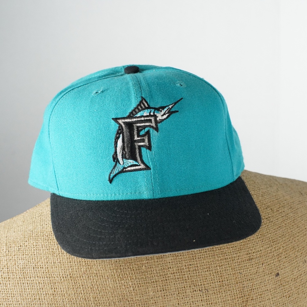 vintage florida marlins baseball fitted hat